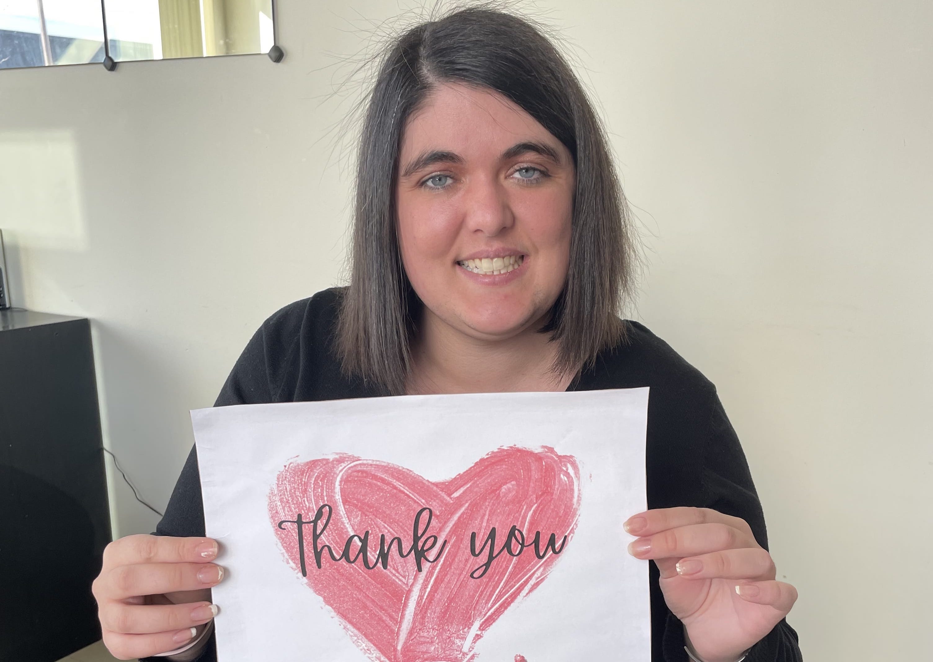 Claire is grateful to donors that help make Salus' critical work possible for her and other clients.